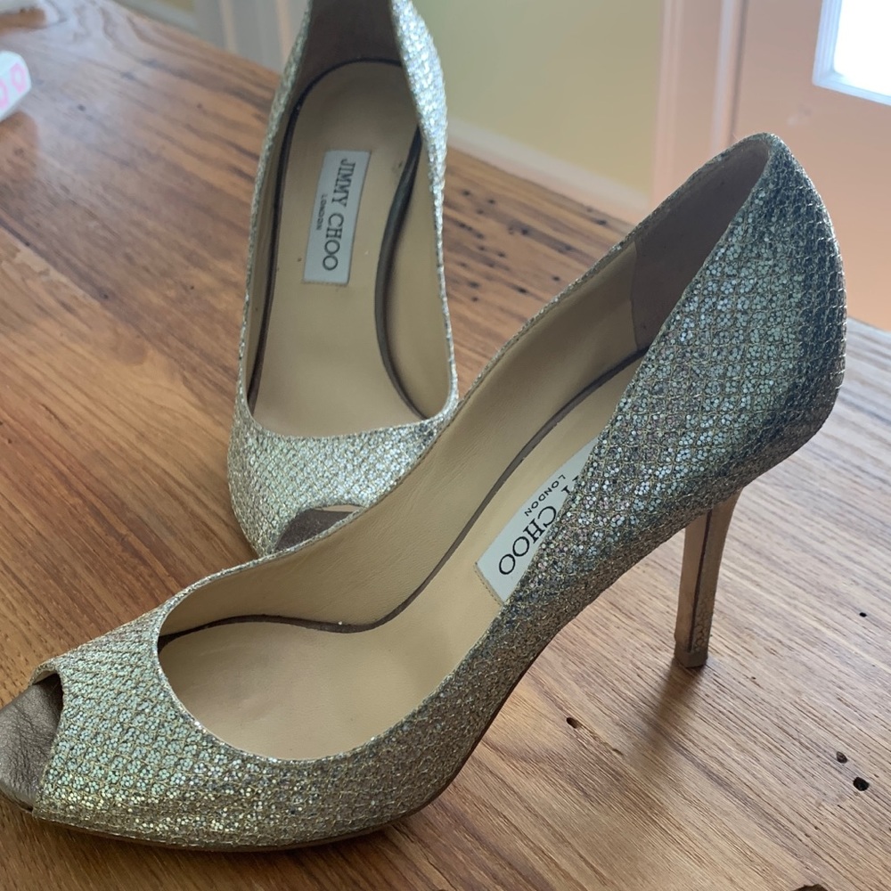 Jimmy Choo Evelyn Glitter Fabric Size 40